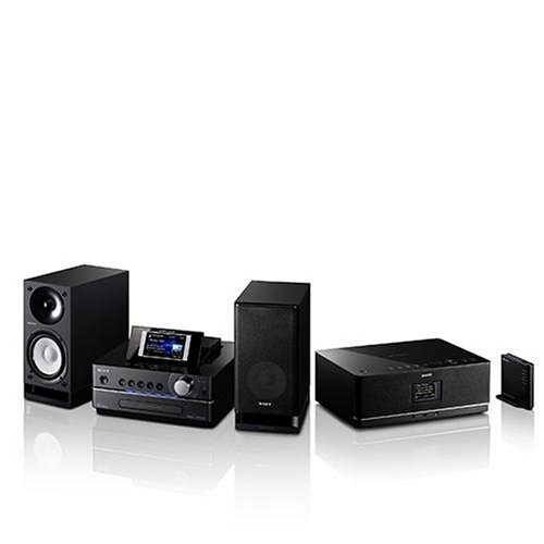 Sony - NAS-SC55PKE - Micro-chaîne Giga Juke + Satellite NAS-C5E - Disque dur intégré 80 Go - Station daccueil pour iPod - 2 ports USB en façade - Wifi - 2 x 30 W