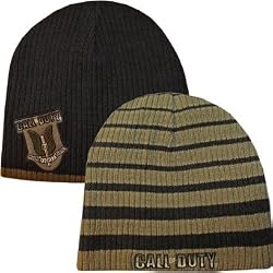 Call Of Duty Reversible Striped Knit Beanie Hat