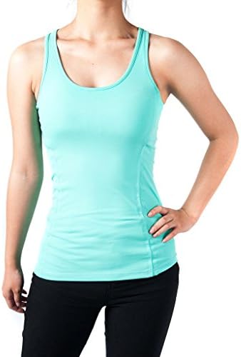 Sportown™ Women's Yoga Fitness Racerback Sleeveless Tank Top Running Shirt Vest (S, Green)