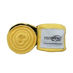 Boxing/MMA Handwraps 180" Elastic 1 Pair YELLOW