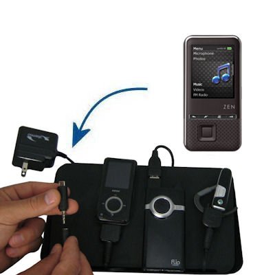 Gomadic Universal Charging Station for the Creative Zen Style 300 and many other mobile devices - 2nd Generation Design - uses Gomadic TipExchange Technology - 4 tips included