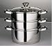 from choicefullshop 20 cm Stainless Steel Three Tier Steamer