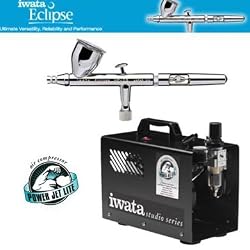 Iwata Eclipse HP-CS 4207 Airbrushing System with Power Jet Lite Air Compressor IS925