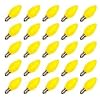 Vickerman 10058 - C7 Candelabra Screw Base Ceramic Yellow 25 Pack Christmas Light Bulbs (V471755)