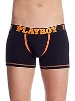 Playboy Pack X 2 Bóxers Cintura (Negro / Naranja)