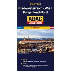 ADAC Urlaubskarte Nieder�sterreich, Wien, Burgenland Nord 1:150.000: Register: Legende, Citypl�ne, Stadtinfo, Ortsregister. Karte: Sehensw�rdigkeiten, ... Nationalparks, landschaftlich sch�ne Strecken