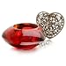 Red Heart Trinket Box with Red and Clear Rhinestones J-850