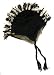 Riverstone Goods Adult Fur Mohawk Ski/Snowboarding Thick & Warm Knit Beanie Cap/Hat (Black)