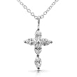 1/3ct TW Marquise-Cut Diamond Pendant in 14k White Gold