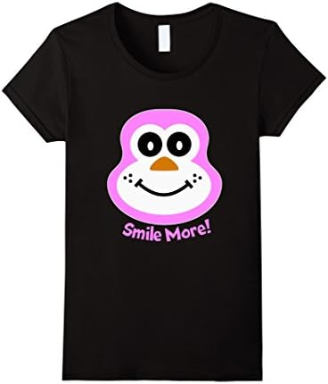 Women's Smile More T Shirt Medium Black
