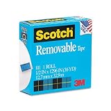 Scotch Removable Tape, 0.5 x 36 Yards (811)