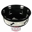 Ceramic Dog Bowl Black with Bone Print 0.5l / 15cm 24421