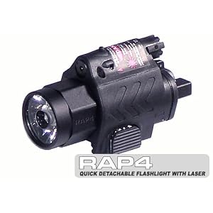 Desert Eagle Paintball Pistol Quick Detachable Tactical Flashlight with Laser Combo