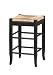 Rush Seat Counter Stool - Black (24)