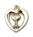 14kt Gold Chalice / Heart Medal