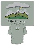 Hiker T-Shirt - Life is Crap Line - 100% Cotton Short Sleeve Shirt for Teens and Adults (X-Large)
