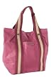 Juicy Couture Large Leaterh Shopper Bag Tote Cranberry