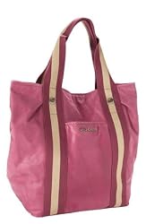 Juicy Couture Large Leaterh Shopper Bag Tote Cranberry
