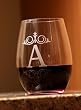 Stemless Etched Monogram Glasses (set of 4) Stemless Etched Monogram Glasses (set of 4)