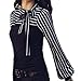 Zeagoo Ladies Tie-bow Neck Striped Long Sleeve Splicing Autumn Shirt