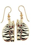Clearly Charming Charles Cat Earrings by Laurel Burch ( cat jewelry, kitten, kitty, feline, animal)