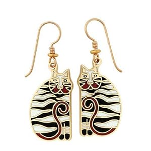 Charles Cat Earrings by Laurel Burch