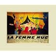 La Femme Nue Art Print Poster By Retro, 20" x 24", with Gold Metal Frame