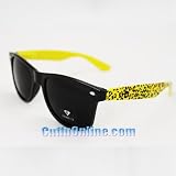 HOTLOVE Premium Sunglasses UV400 Lens Technology - Animal Print 222 Yellow Leopard + Black Lens Fashion Sunglasses, Light Weighted - Perfectly Match Everyday Apparel for Women & Men