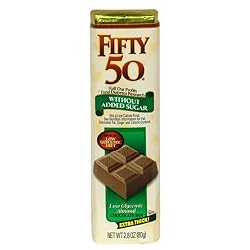Fifty-50 Almond Chocolate Bars, 2.8-Ounce Bars (Pack of 12)