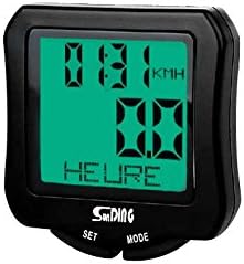 Enfonie 2 Colors! Waterproof Multifunction wireless Bike Bicycle Computer LCD Backlight Odometer Speedometer Sliver/Black (Black)