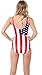 Lashapear Women's Patriotic American Flag Stars Stripes Swimsuit Leotard