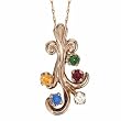 14K Rose Gold Mother's Pendant - 5 Gemstone -- YOU CHOOSE THE COLORS!