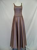 Brown Dress with Beaded Lace Jacket