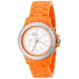 Diamond Watch Bezels, Hello Kitty Kimora Lee Simmons Womens Diamond Bezel Orange Ceramic Watch