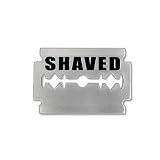 Razor Blade SHAVED Pewter Belt Buckle