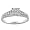 White Gold 2/3ct Pave Princess Cut Diamond Engagement Ring (G-H, I1-I2)