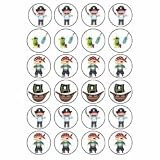 Pirate Wafer Paper style 24 Edible Wafer Paper Fairy/Cup Cake Toppers on an A4 sheet - Birthday Cake and Party Idea