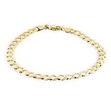 10K Yellow Gold Concave Light Bracelet 8''