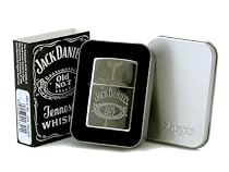 Original Polished Chrome Zippo Lighter with Engraved Jack Daniels 'No7' motiff