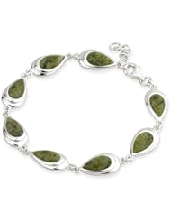 [CJS5722] Sterling Silver Contempory Design with Connemara Marble