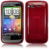 HTC DESIRE S TPU SILIKON SCHUTZHÜLLE CASE COVER TASCHE IN ROT + 2 x DISPLAYSCHUTZFOLIE