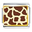 Giraffe Skin Animal Photo Italian Charms Bracelet Link