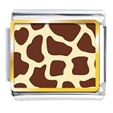 Giraffe Skin Photo Italian Charms Bracelet Link