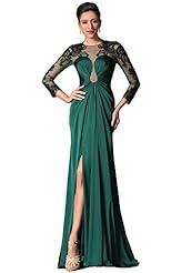  Satin/Silk Round Neck Full Length  Ball Gown Evening Dress/Prom Dress 