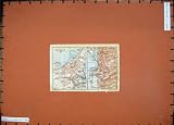 1911 COLOUR MAP AUSTRIA STREET PLAN BREGENZ BILDSTEIN