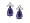 2.27 cts Genuine Sapphire and Diamond Earrings in 14k White Gold LIFETIME WARRANTEE