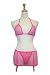 How To Measure Bra Sizes : Exposed by Magic Silk Fishnet  Bra/Garter Skort/G-String Set, Lrg/Xl, Pink