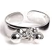 Sterling Silver Double Ball Drop Toe Ring