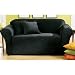 Sure Fit 185027270 Black Stretch Pique Sofa Slipcover (Box Cushion)
