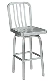 Sandra Swivel Counter Stool With Aluminum Seat